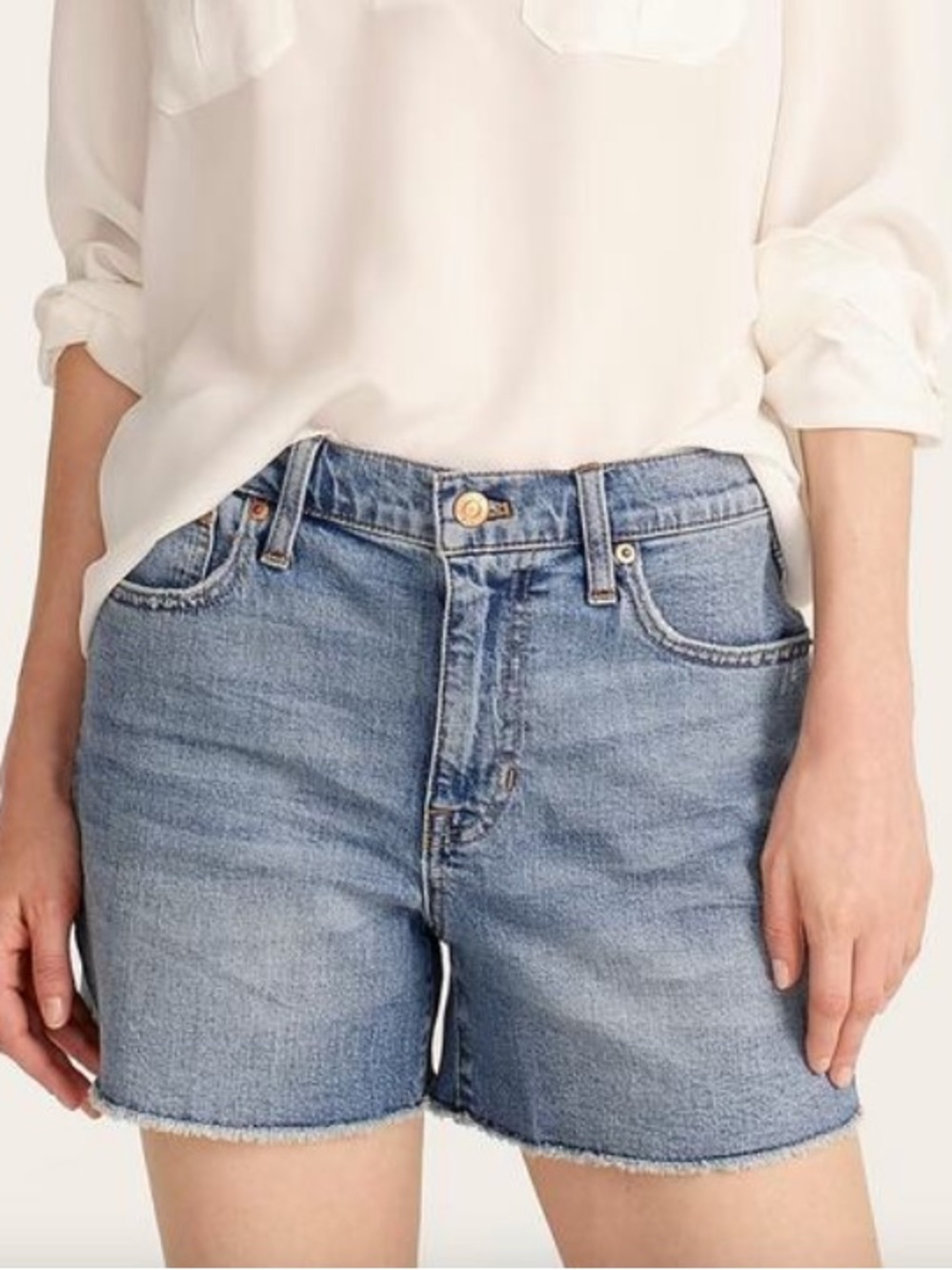J Crew High Rise Jean shorts 32